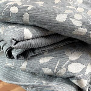 Icy Blue and Creamy Silver Curtains